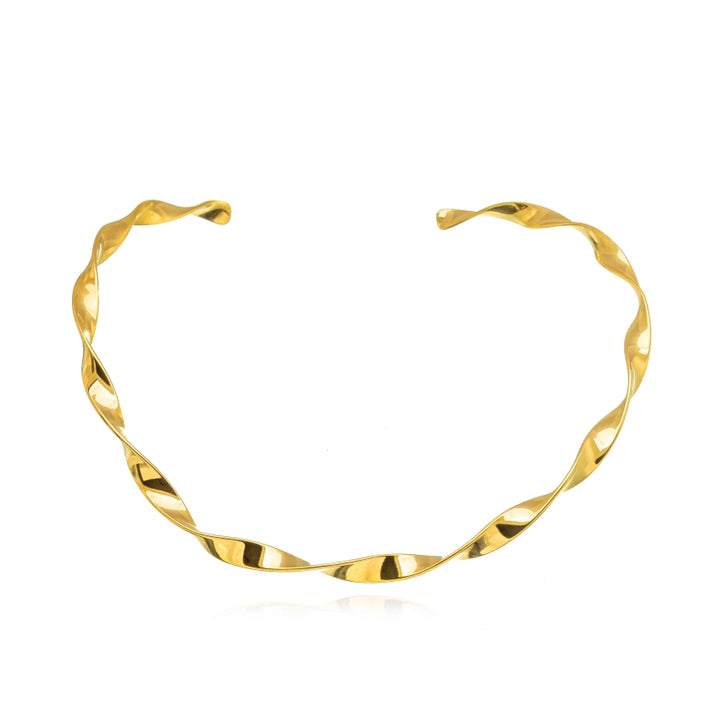 Smooth Twisted Hoop Choker