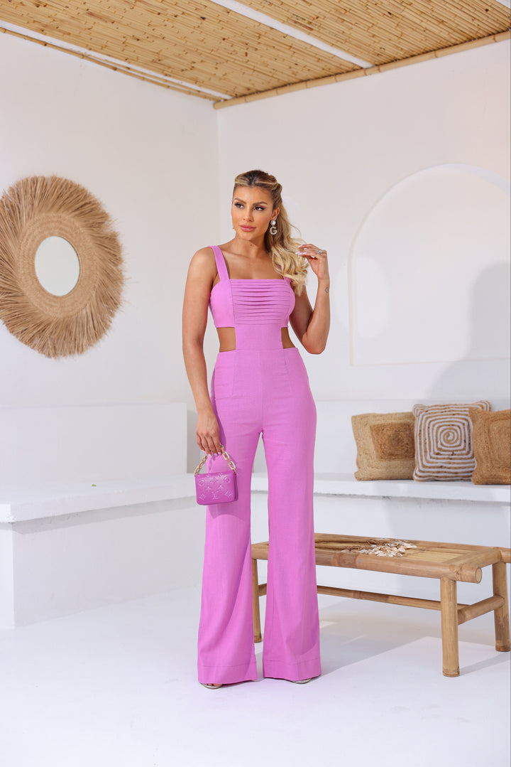 Long Tailored Jumpsuit Lemonade Pink