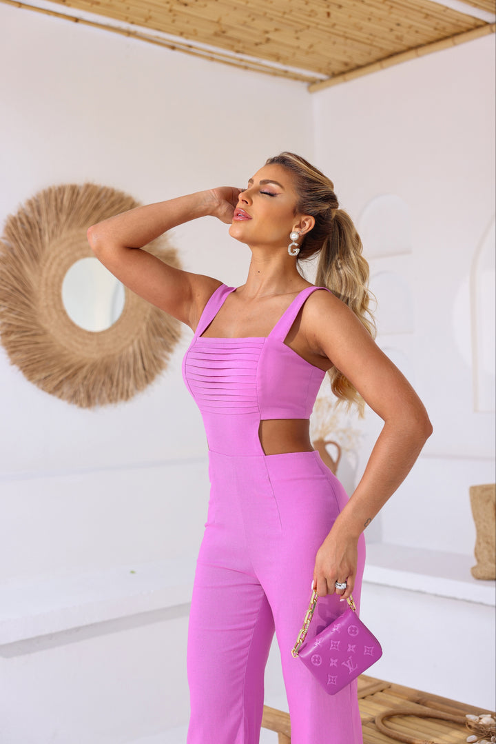 Long Tailored Jumpsuit Lemonade Pink