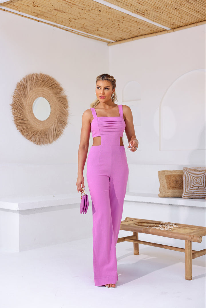 Long Tailored Jumpsuit Lemonade Pink