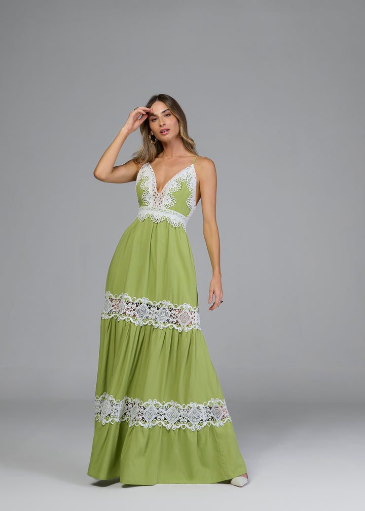 Regina Solomon Long Lace Dress