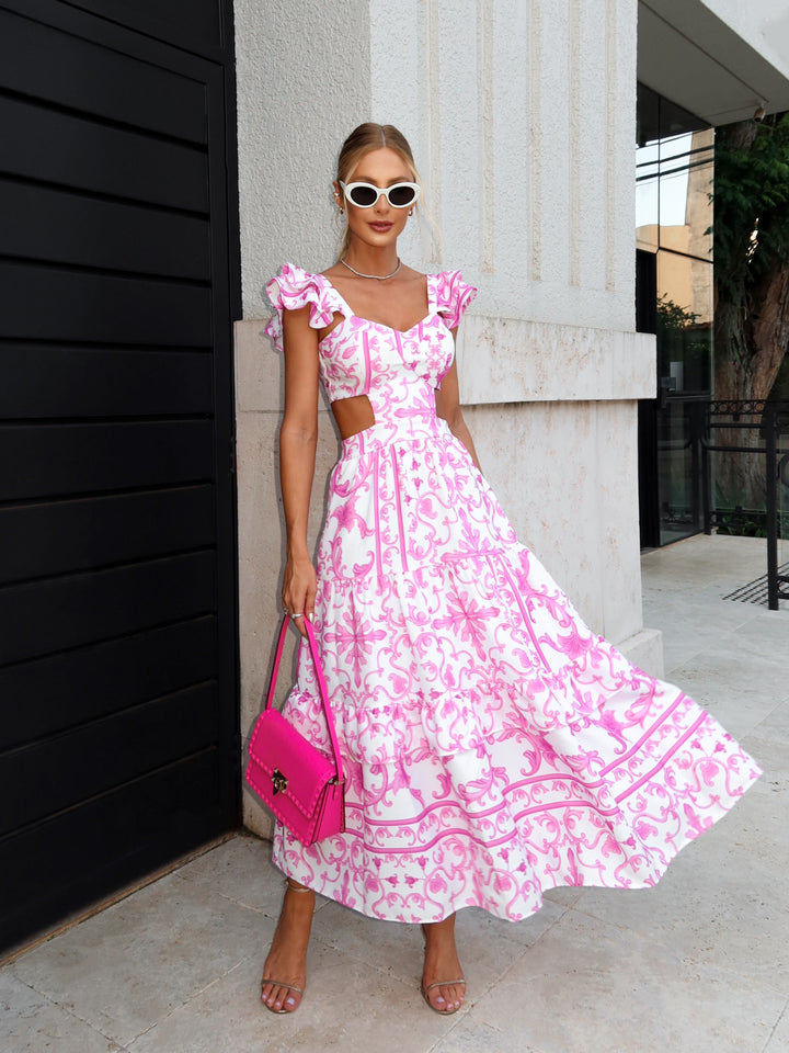 Pink Lemonade Cut-Out Midi Dress