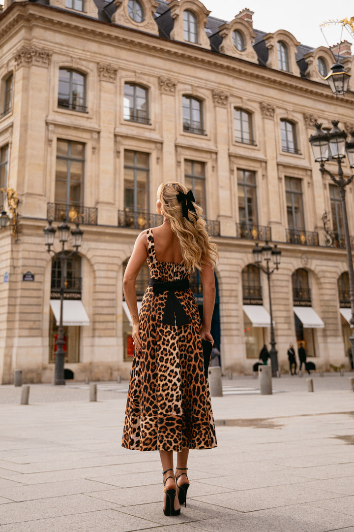 Pink Lemonade Animal Print Midi Dress