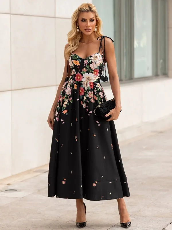 Vestido Midi Floral Degradê