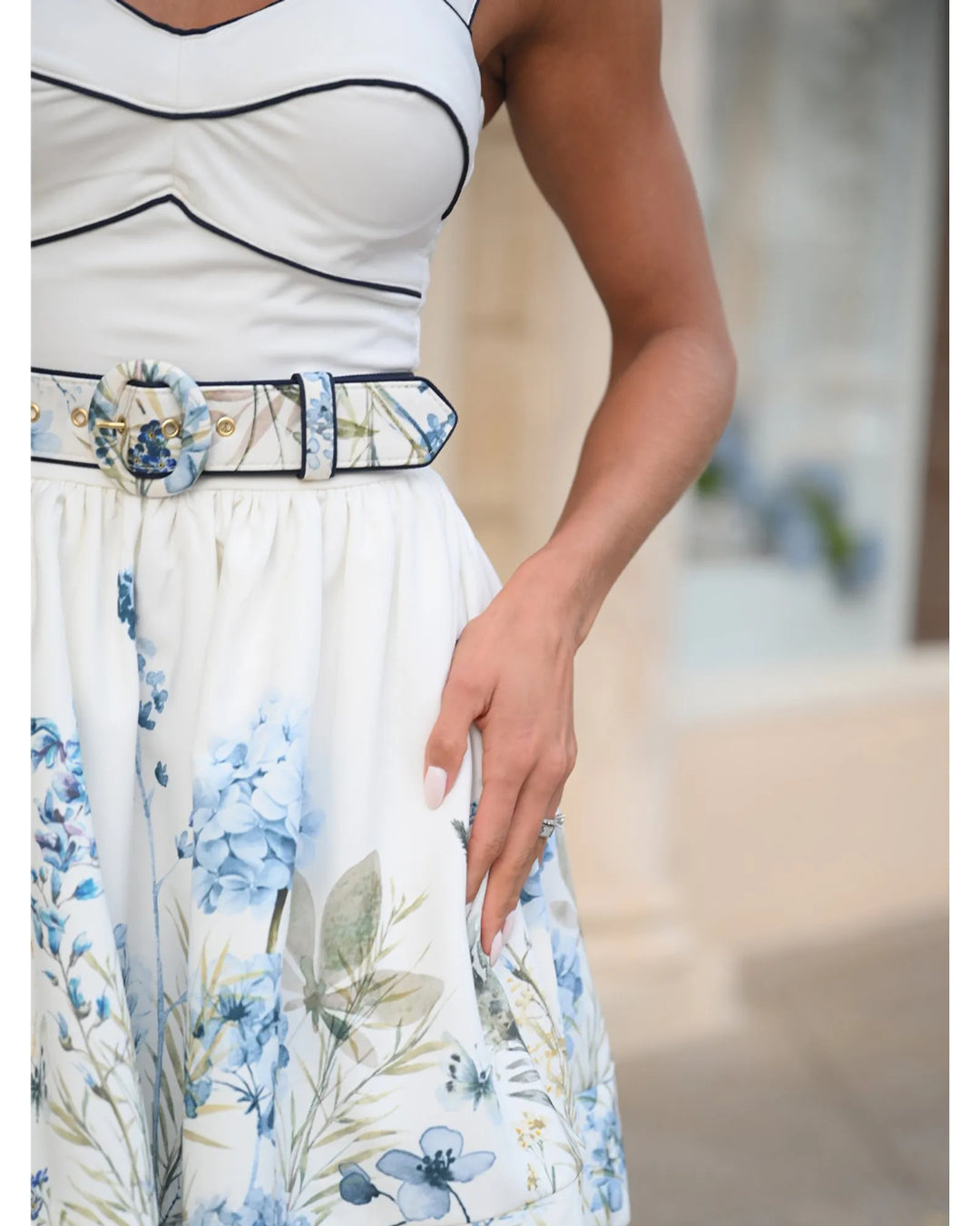 Vestido Curto Garden Bleu