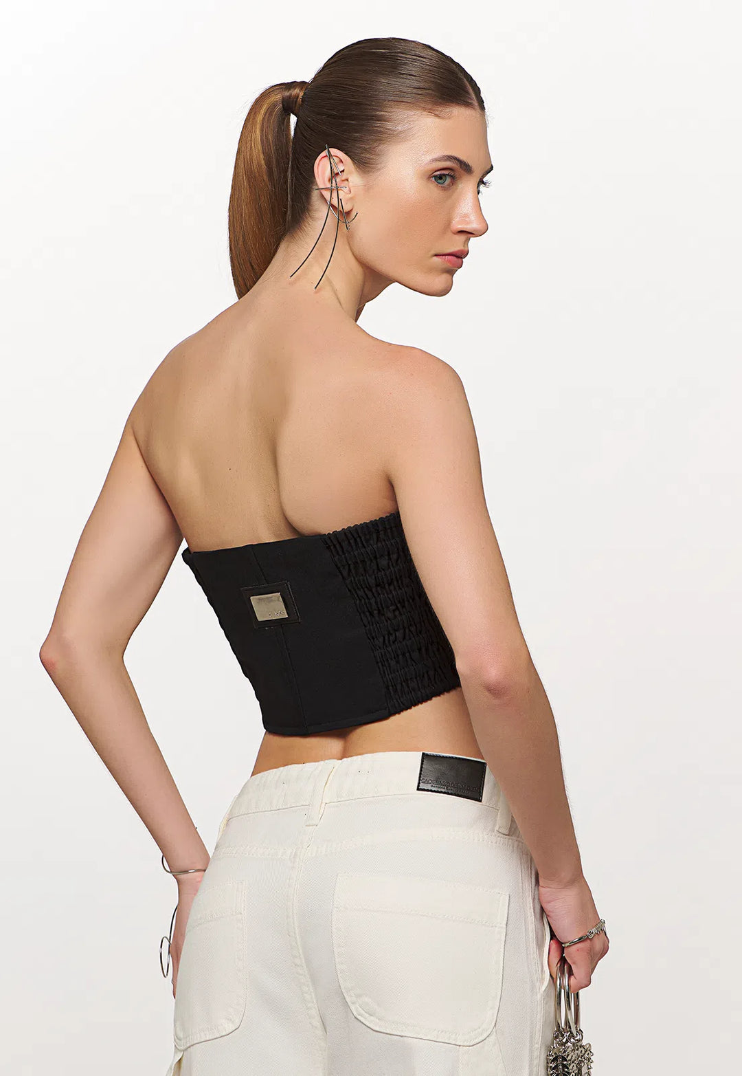 Corselet Cropped Zíper Caos