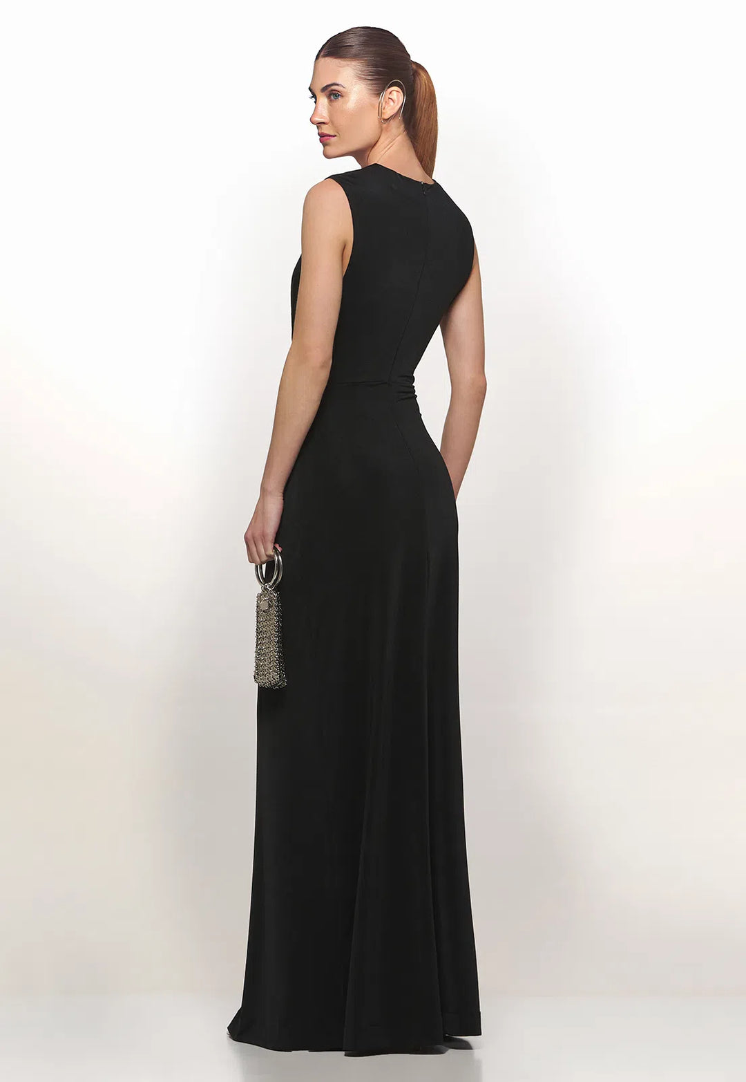 Long Metal Dress with Chaos Neckline