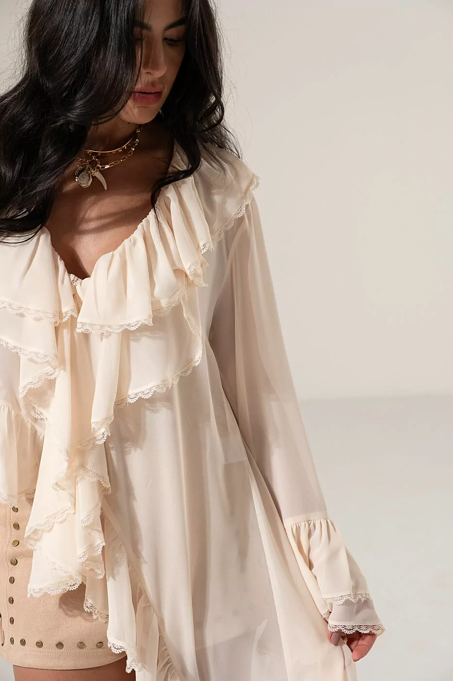 Asymmetrical Ruffled Dress