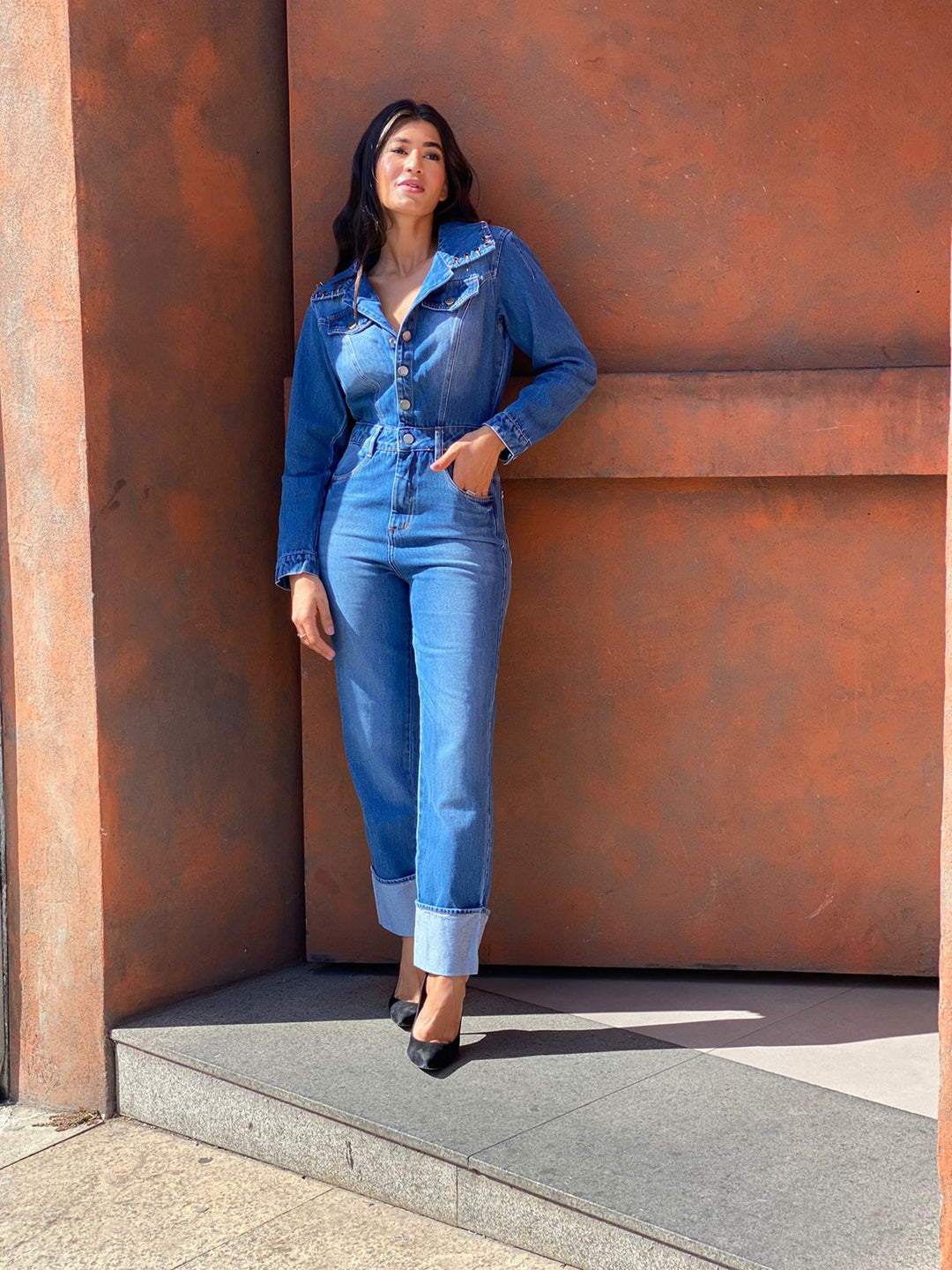 Style Collar Jumpsuit