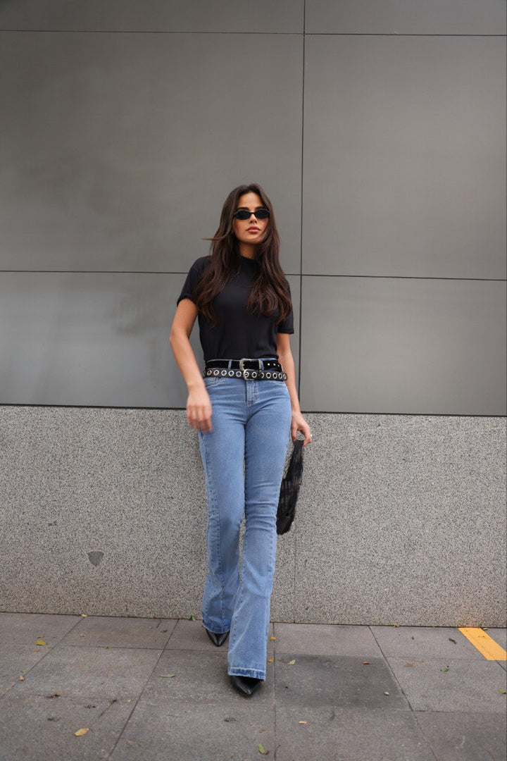 Calça Jeans Flare