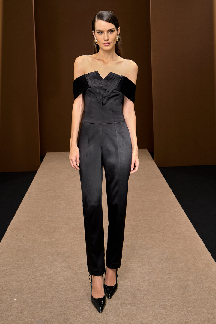 Anne Fernandes Off-the-Shoulder Jumpsuit