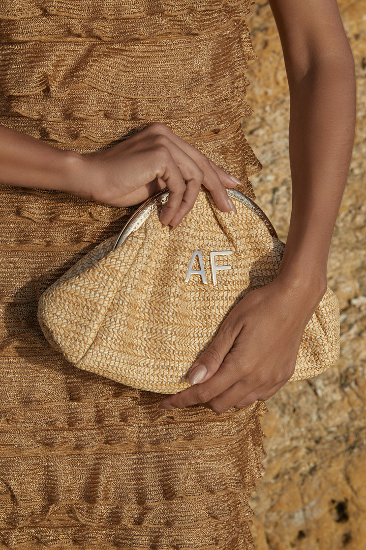 Anne Fernandes Straw Clutch