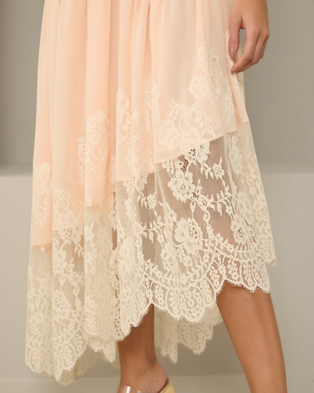 Anne Fernandes Lace Midi Dress