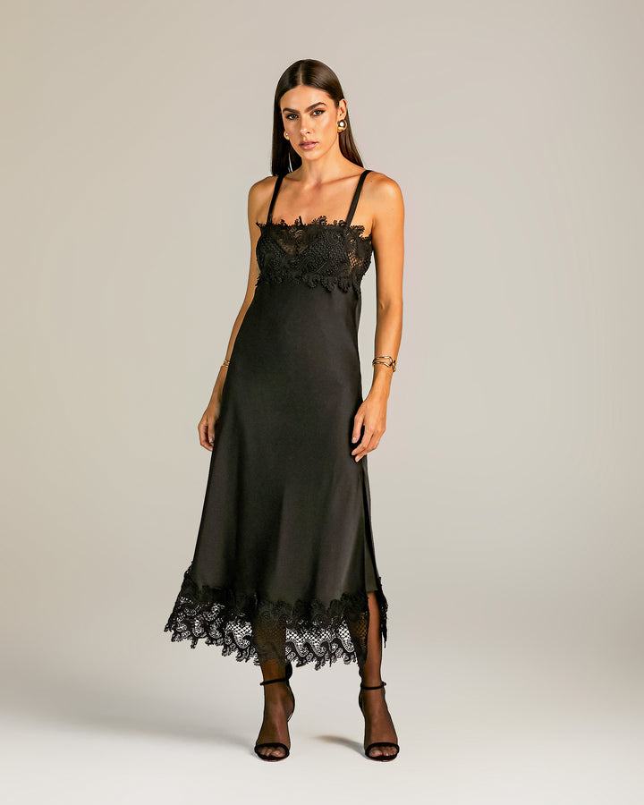 Anne Fernandes Lace Midi Dress