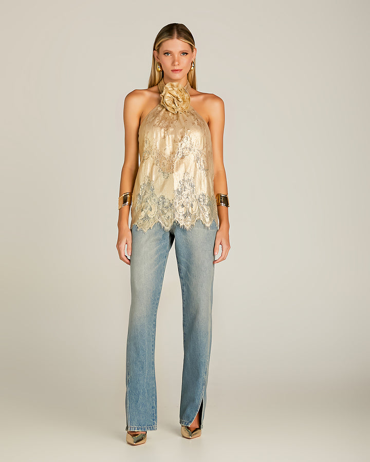 Anne Fernandes Flower Lace Blouse