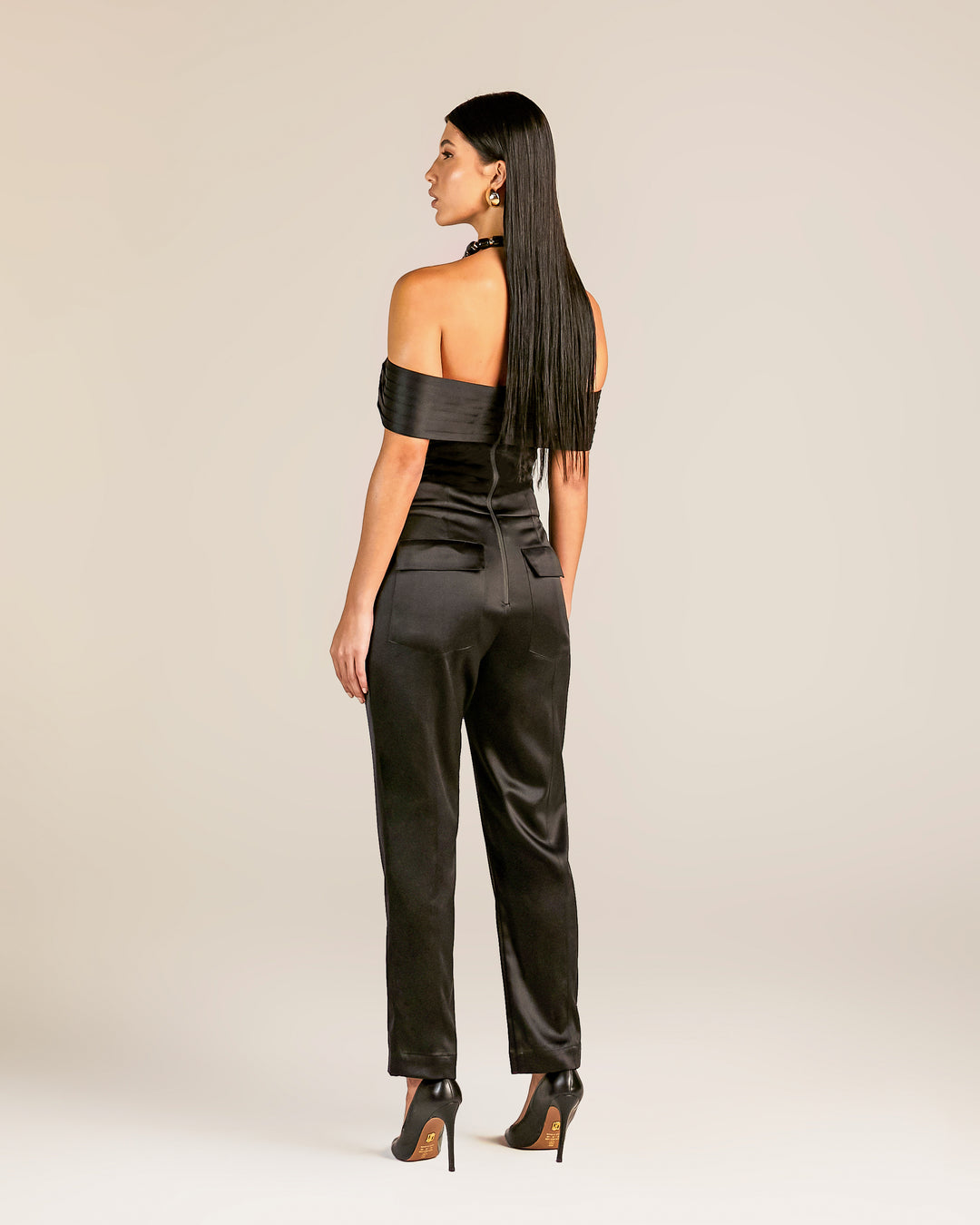 Anne Fernandes Off-the-Shoulder Jumpsuit