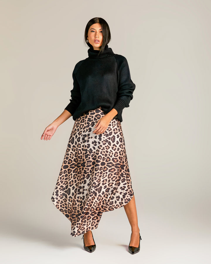 Saia Midi Animal Print Anne Fernandes