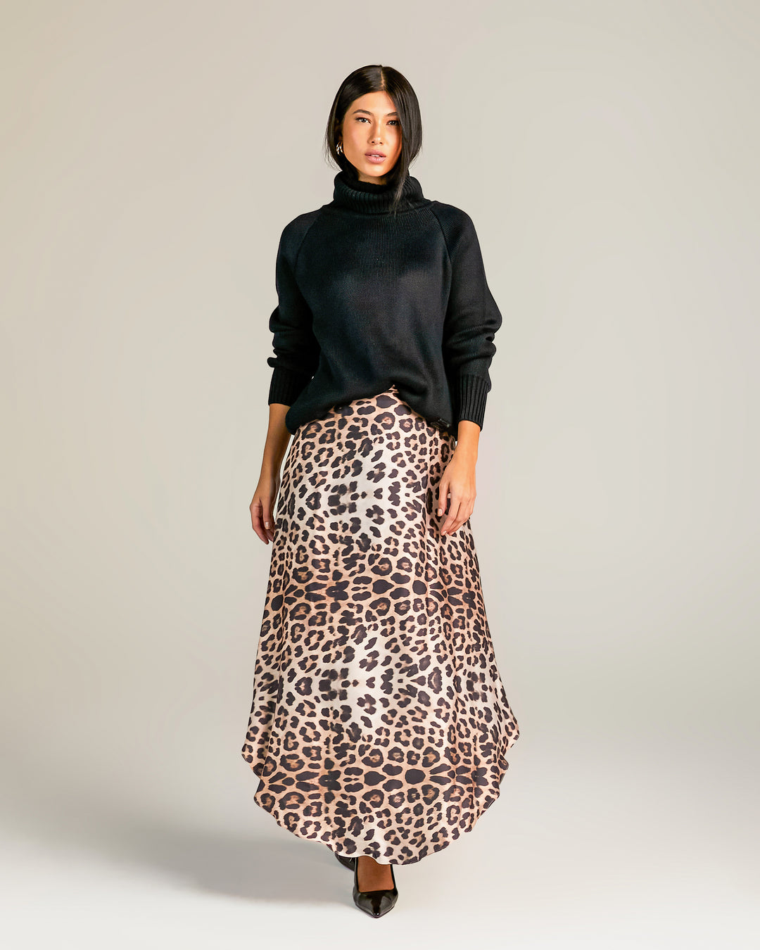 Saia Midi Animal Print Anne Fernandes