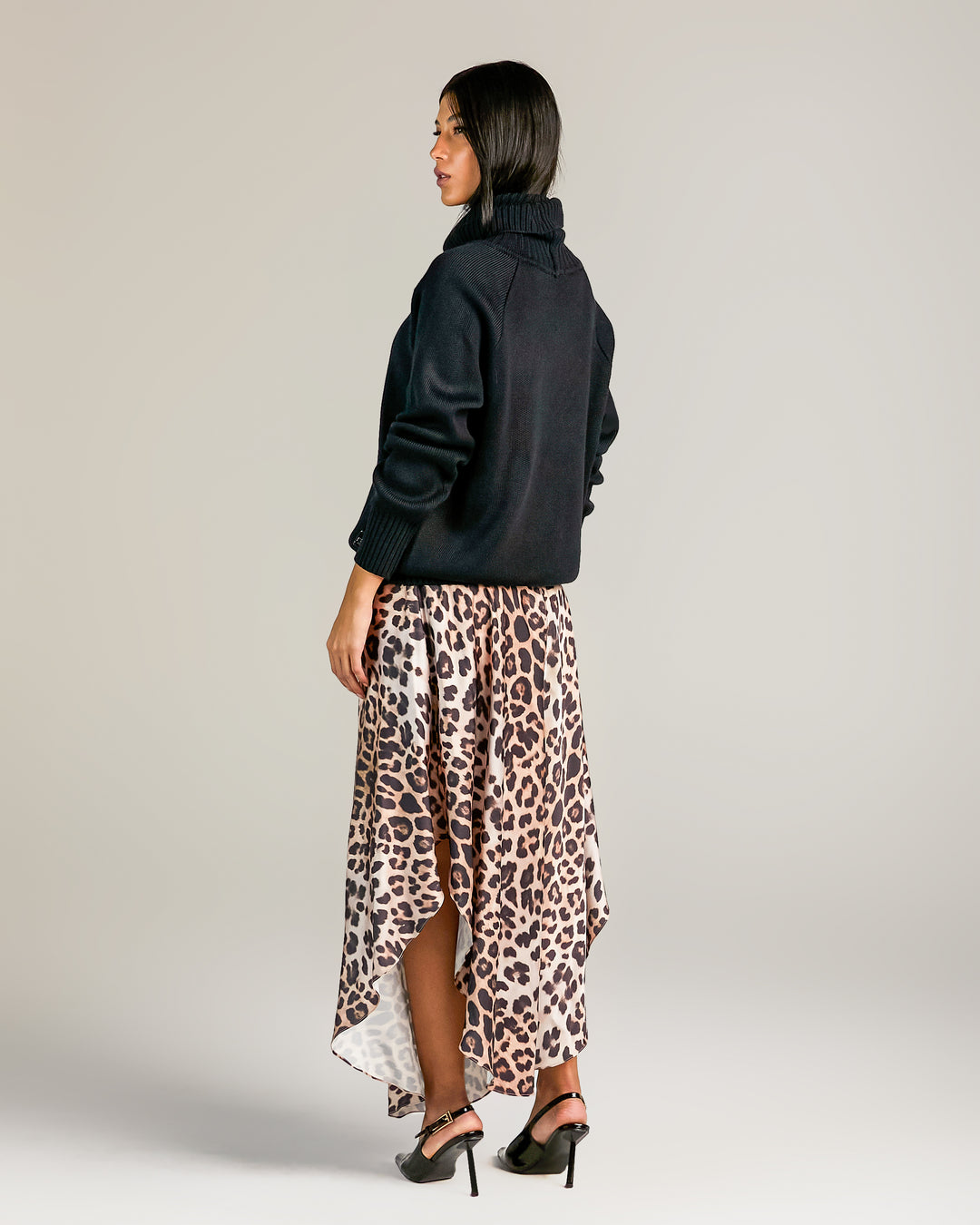 Saia Midi Animal Print Anne Fernandes