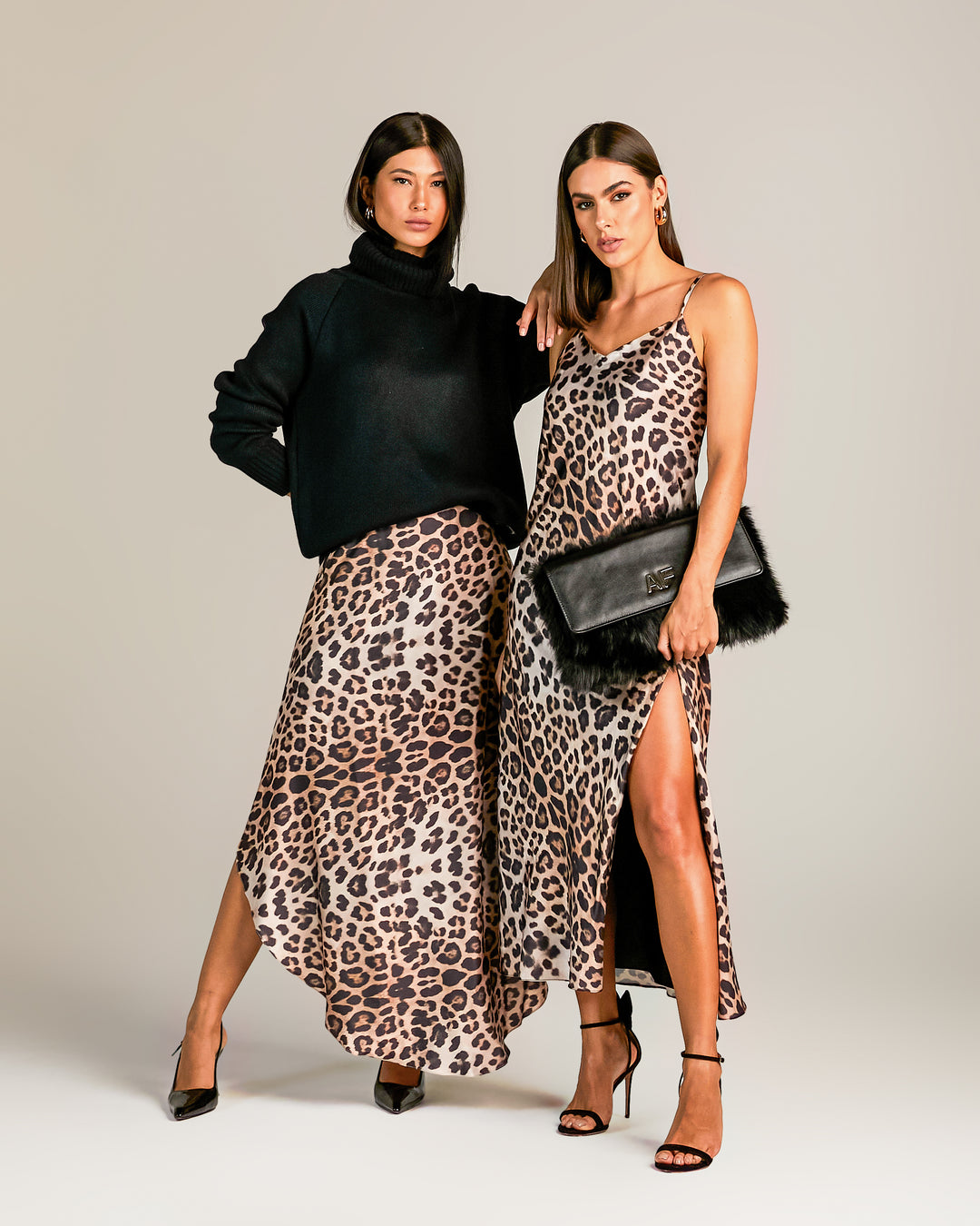 Anne Fernandes Animal Print Long Dress