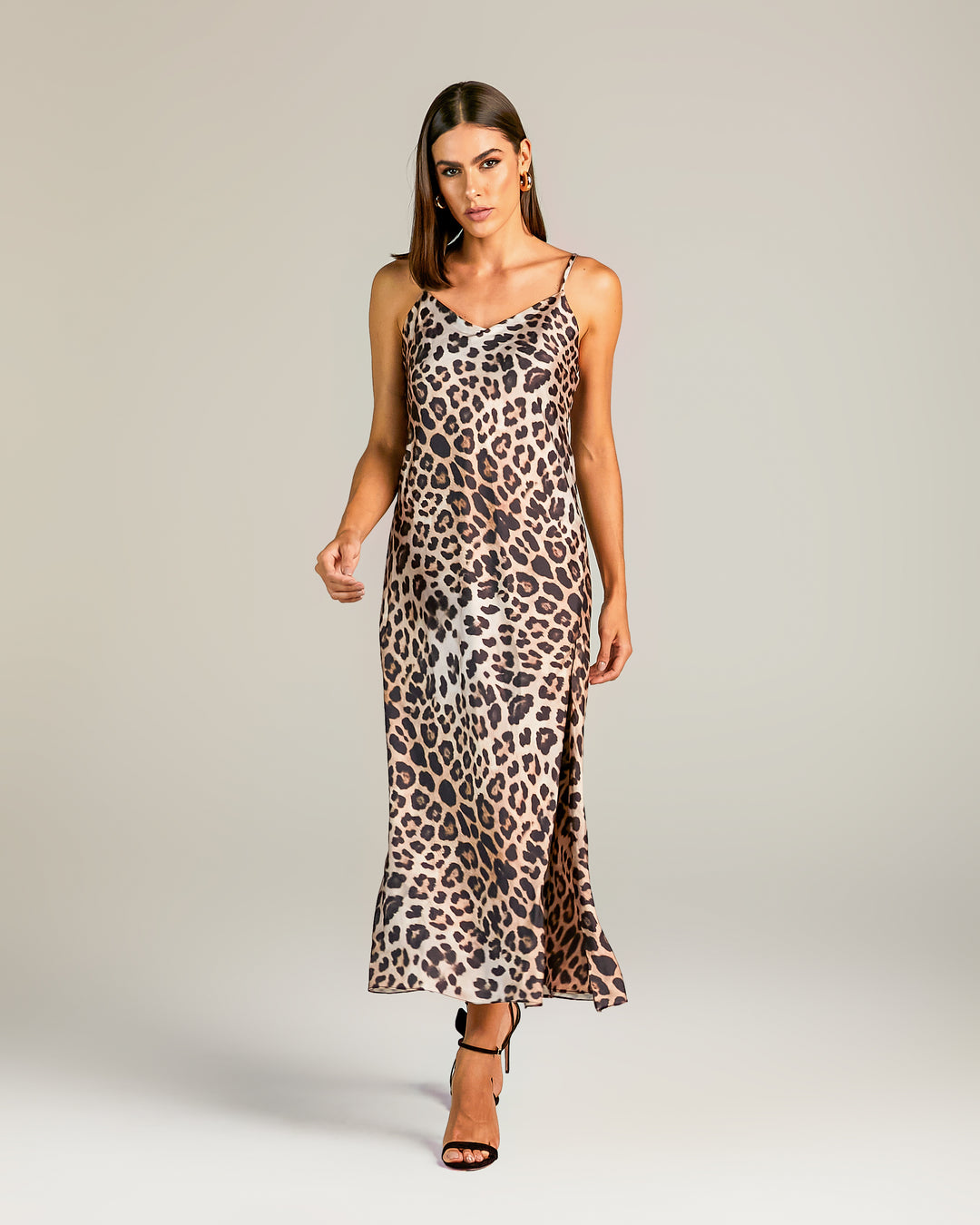 Anne Fernandes Animal Print Long Dress