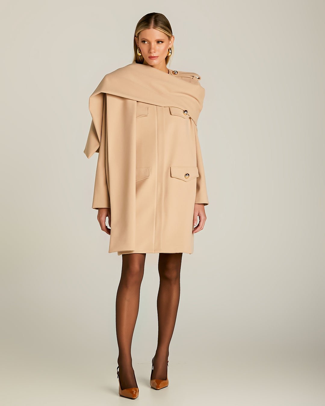 Anne Fernandes Scarf Coat