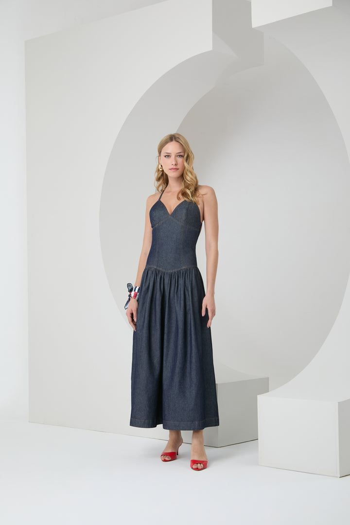 Denim Maxi Midi Dress