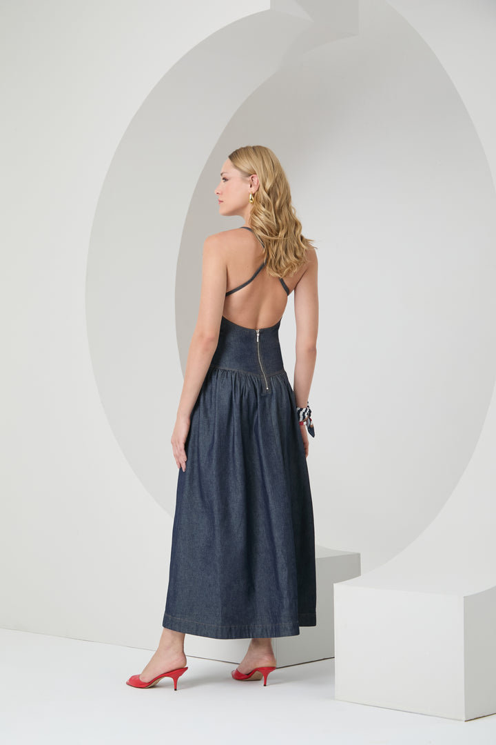 Denim Maxi Midi Dress