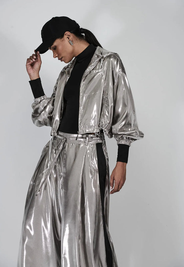 Jaqueta Cropped Foil