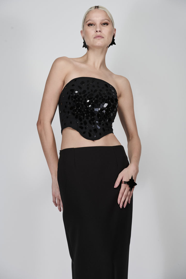 Corset Tule Bordado