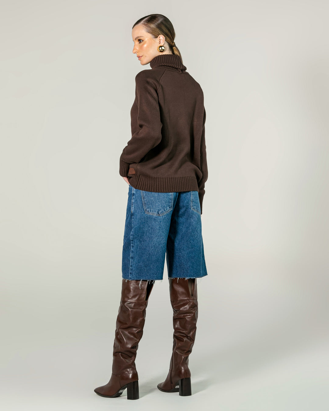 Bermuda Jeans Reta