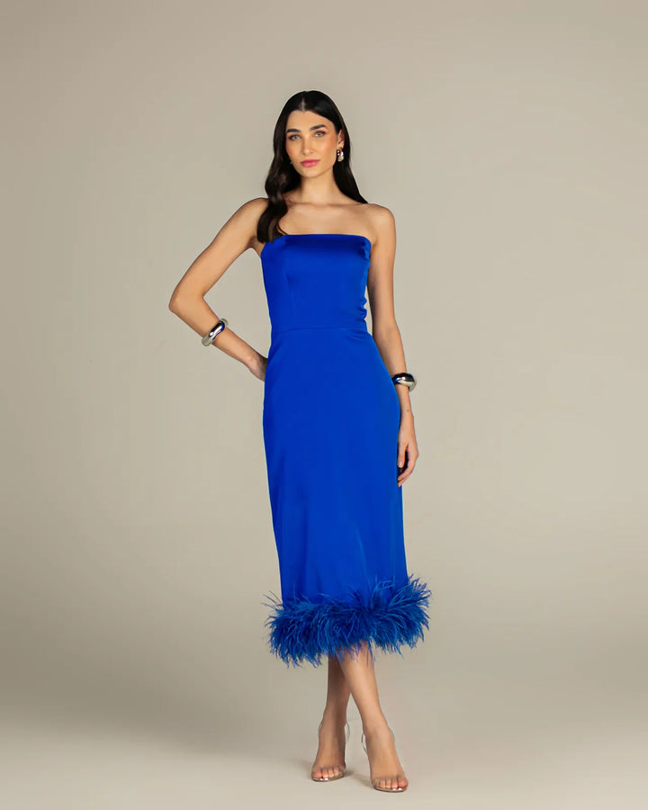 Feather Midi Dress