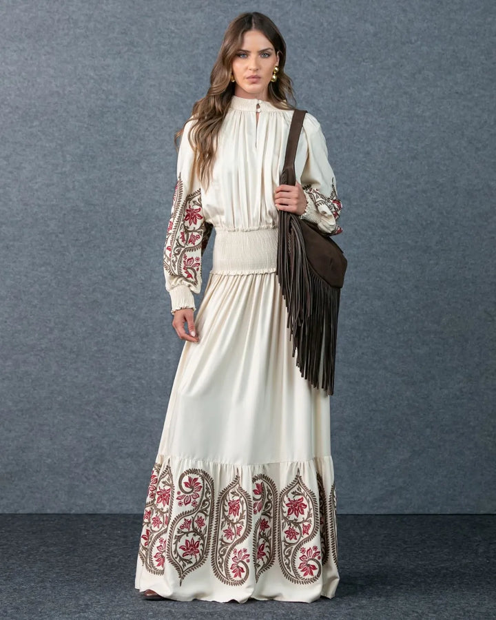 Vestido Longo Bordado
