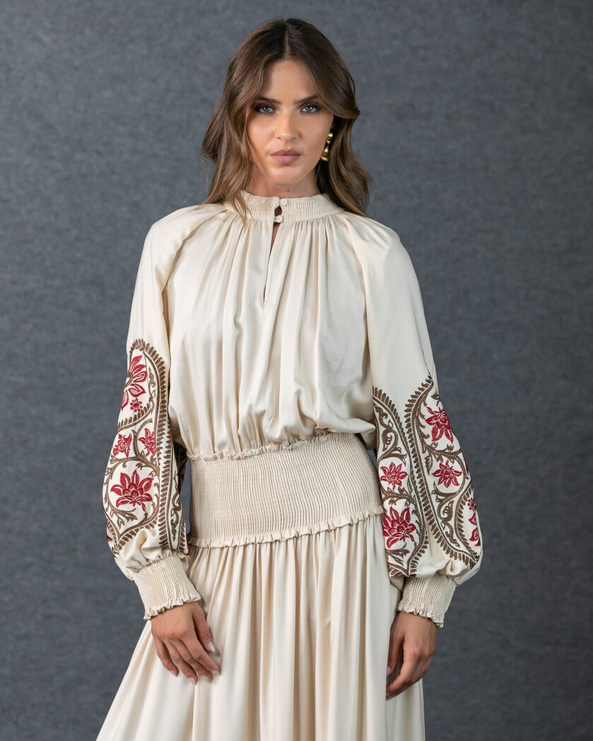 Vestido Longo Bordado