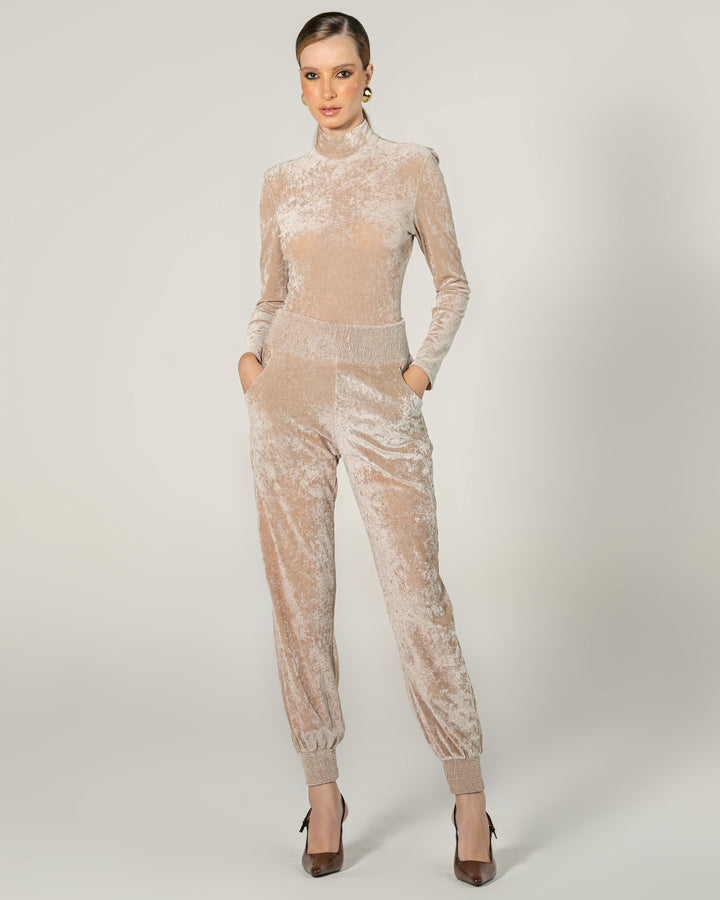 Conjunto Body+Calça Tule Veludo
