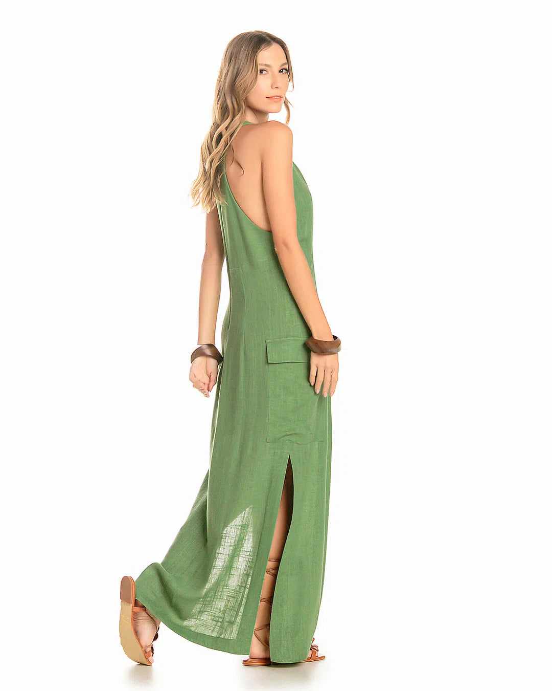 Anne Fernandes Long Dress with Side Pockets