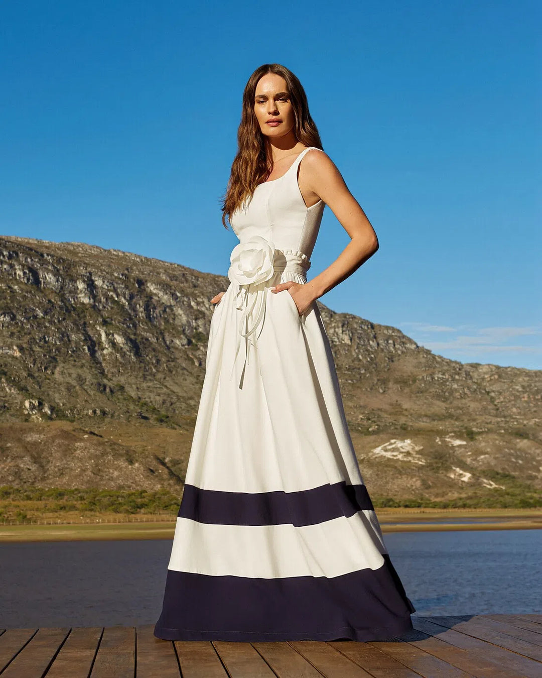 Anne Fernandes Long Strap Dress