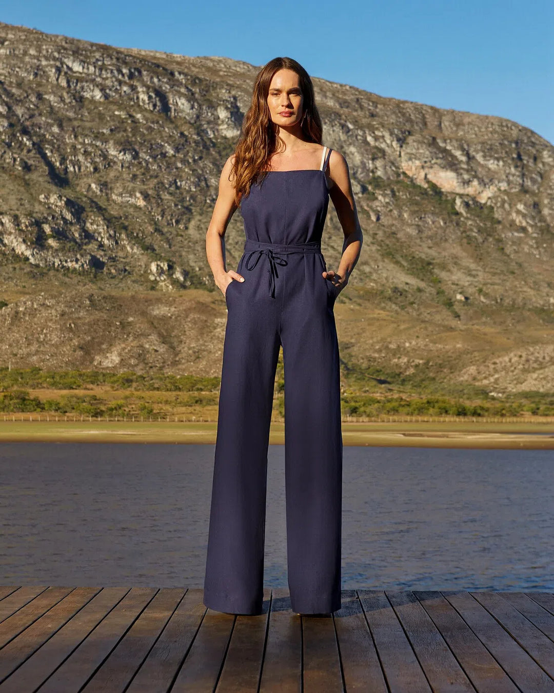 Anne Fernandes Long Strappy Jumpsuit