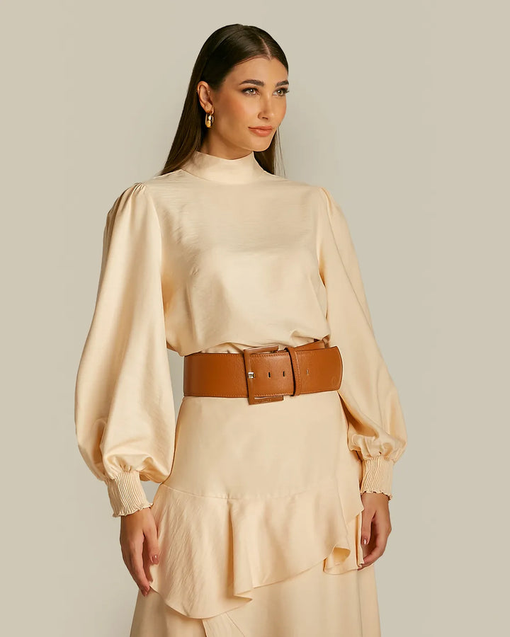 Anne Fernandes Blouse + Ruffle Skirt Set