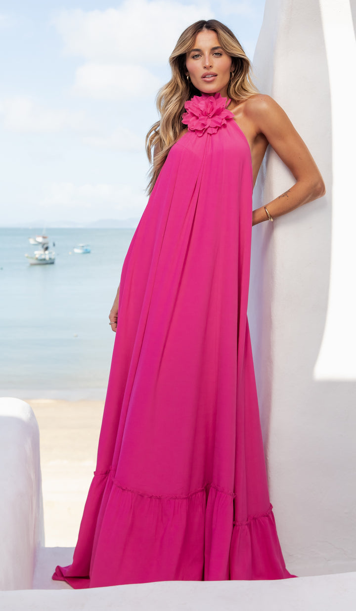 Anne Fernandes Halter Long Dress