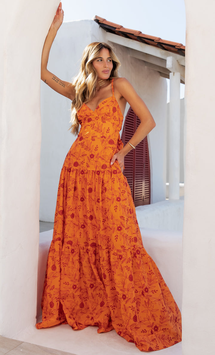 Anne Fernandes Floral Long Dress