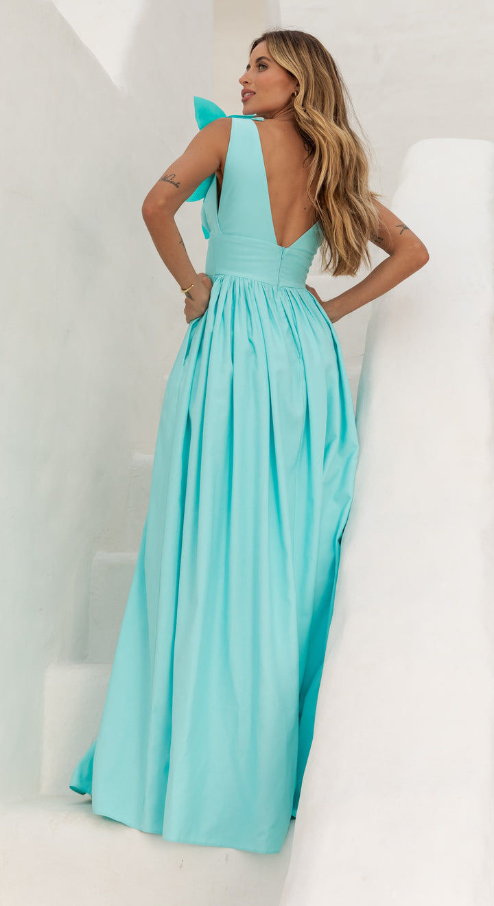 Anne Fernandes V-neck Long Dress