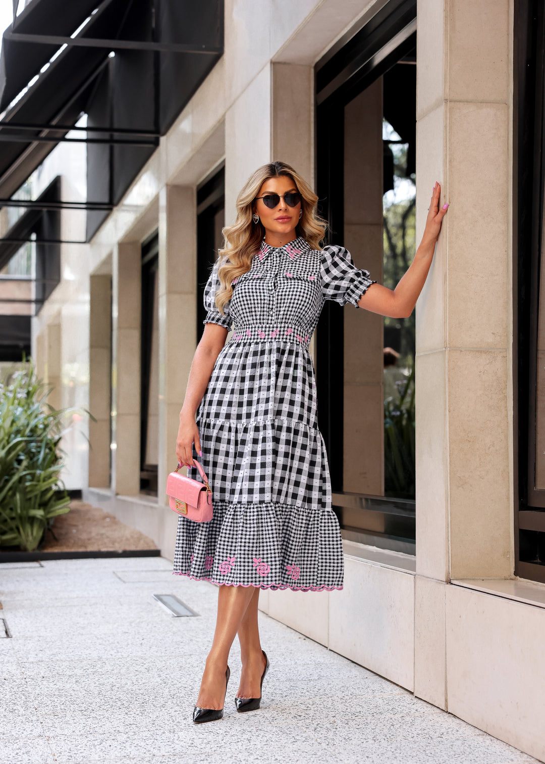 Plaid Midi Dress