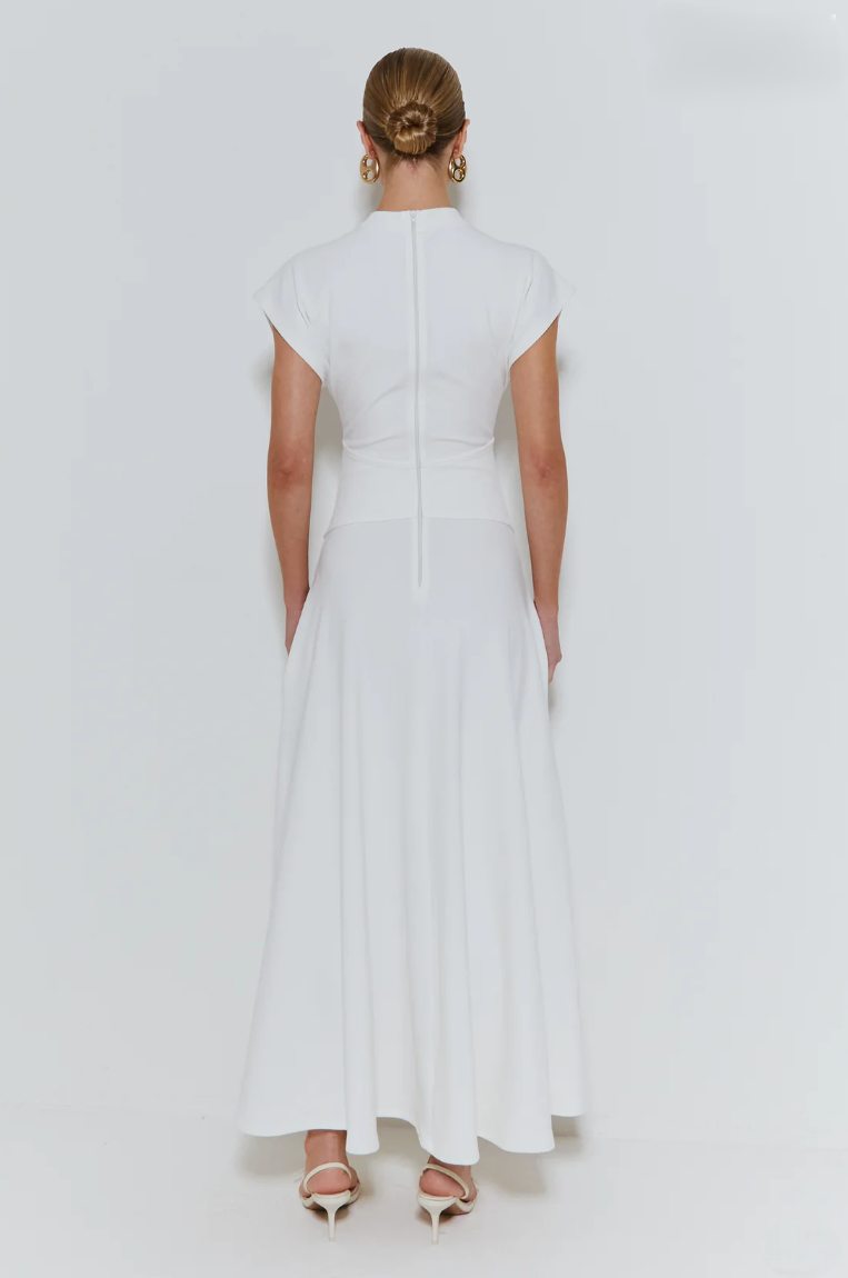 Long Dress with Wide Sleeves and Slit
