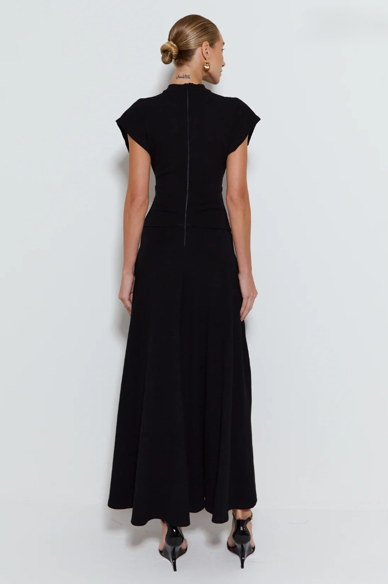 Long Dress with Wide Sleeves and Slit