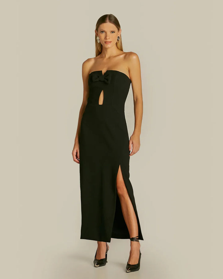 Anne Fernandes Slit Midi Dress