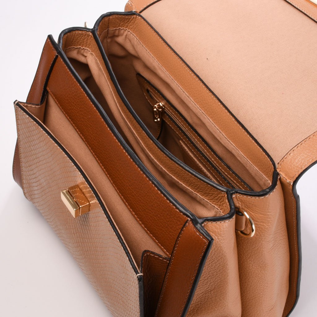 Bolsa Satchel Couro Jorge Bischoff