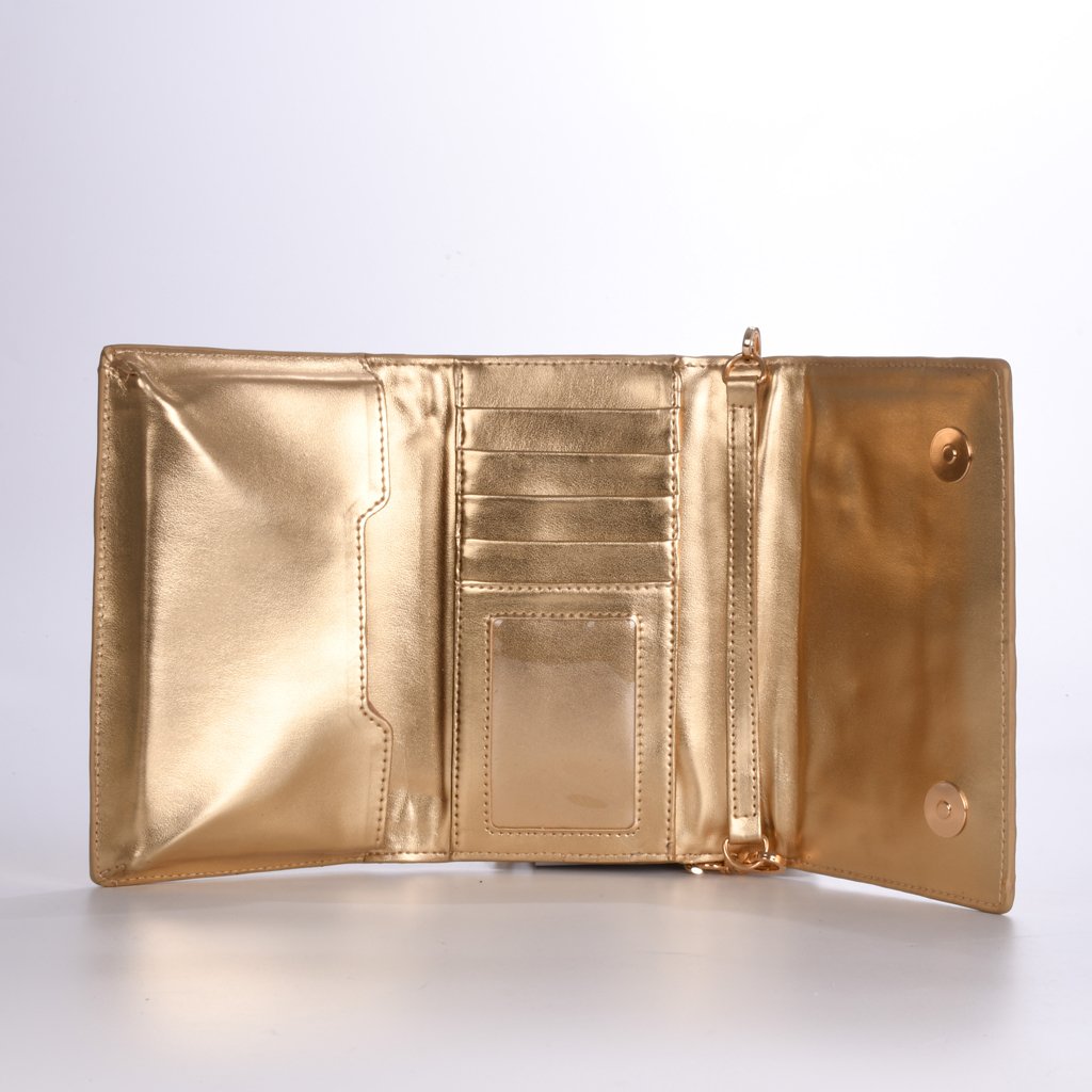 Jorge Bischoff Metallic Leather Clutch