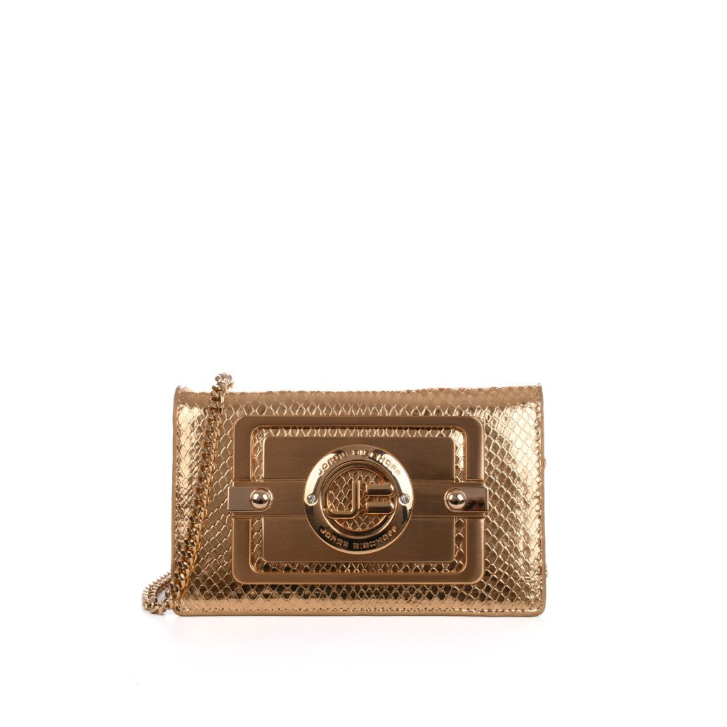 Jorge Bischoff Metallic Leather Clutch