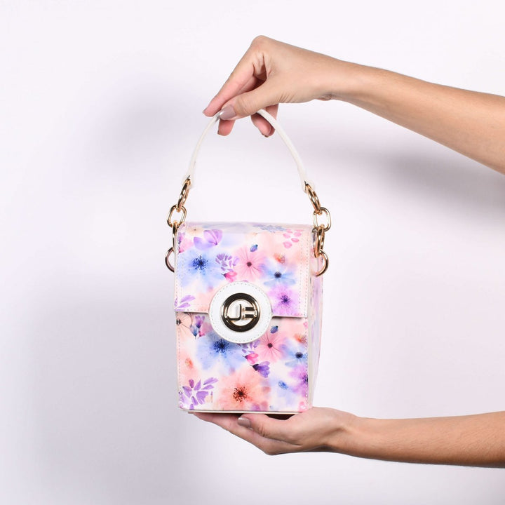 Bolsa Transversal  Couro Floral Jorge Bischoff